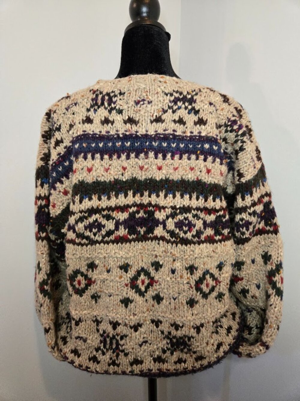 Vintage 80s Woolrich 9611 Fair Isle Nordic Wool Sweater Men’s L - Picture 3 of 7